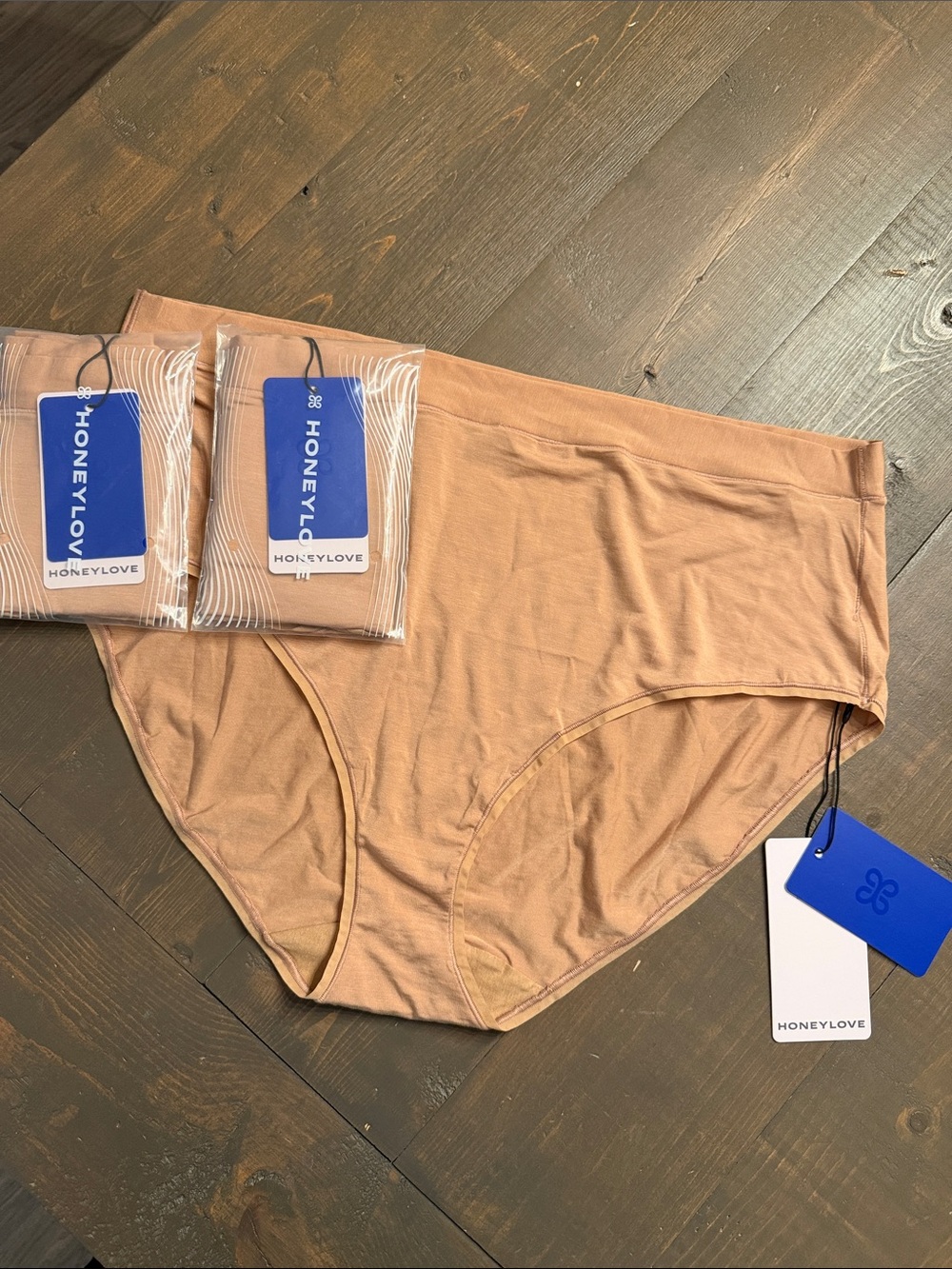 Honeylove Blisswear 3 Pairs High Rise Briefs Sand 2X NWT